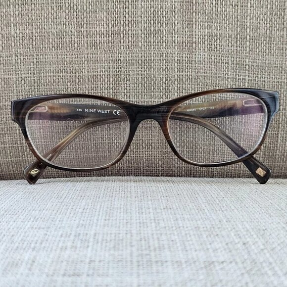 Nine West Ladies Eyeglasses/Glasses Frame Brown Tone NW440 51[]18 135 Frame - Picture 4 of 13